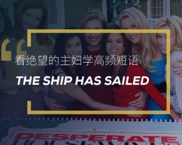 看绝望的主妇学高频短语：The ship has sailed