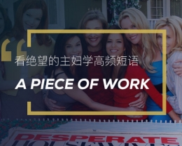 看绝望的主妇学高频短语：A piece of work