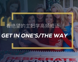 看绝望的主妇学英语习语：Get in one’s/the way