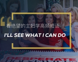 看绝望的主妇学高频短语:I’ll see what I can do