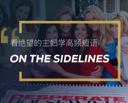 看绝望的主妇学高频短语：On the sidelines