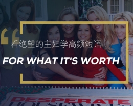 看绝望的主妇学高频短语：For what it’s worth