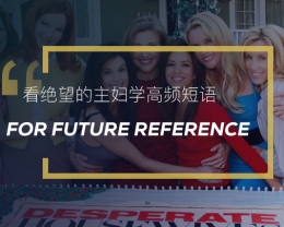看绝望的主妇学高频短语:For future reference