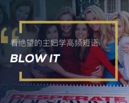 看绝望的主妇学高频短语：Blow it