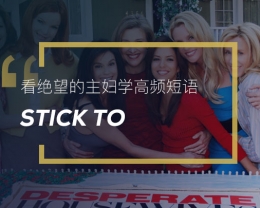 看绝望的主妇学英语高频短语：Stick to