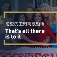 看绝望的主妇学高频短语：That’s all there is to it