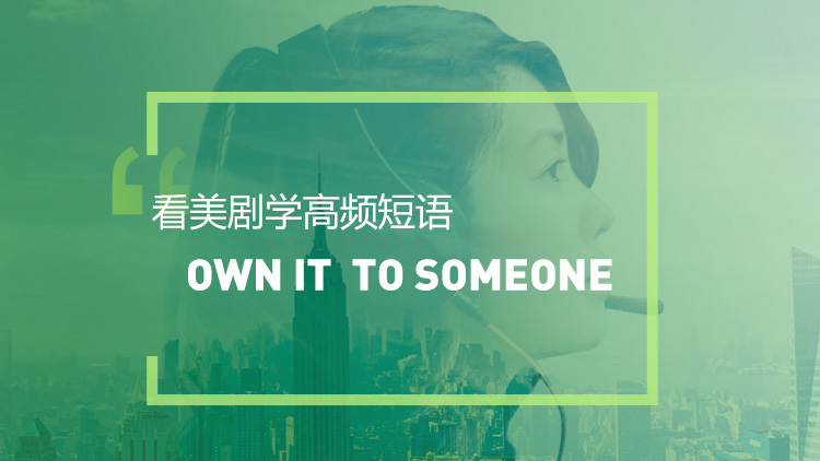 看美剧学高频短语：Own it to someone